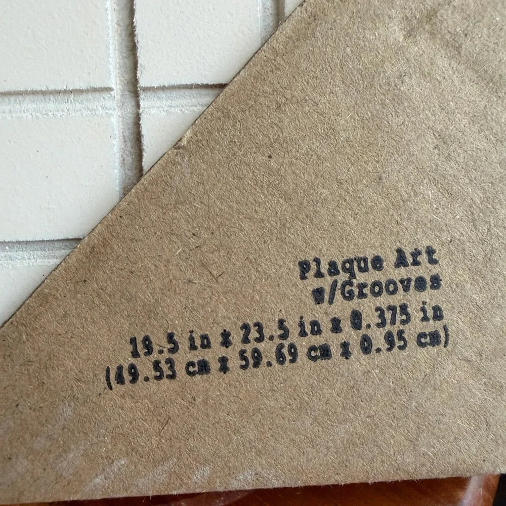 Life plague wall‎ art with grooves